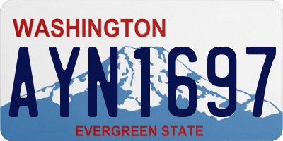 WA license plate AYN1697