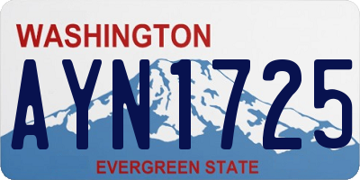 WA license plate AYN1725