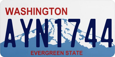 WA license plate AYN1744
