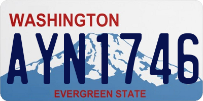 WA license plate AYN1746