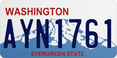 WA license plate AYN1761