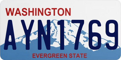 WA license plate AYN1769