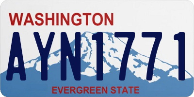 WA license plate AYN1771