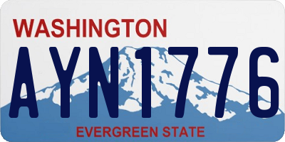 WA license plate AYN1776
