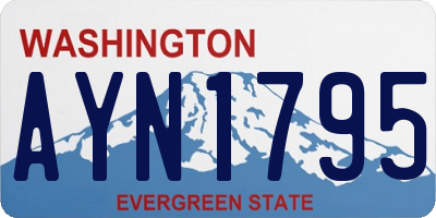 WA license plate AYN1795