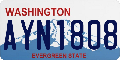WA license plate AYN1808