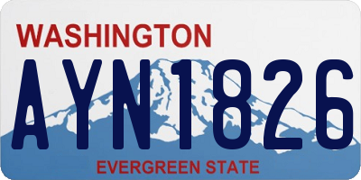 WA license plate AYN1826