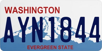 WA license plate AYN1844