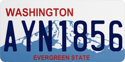 WA license plate AYN1856
