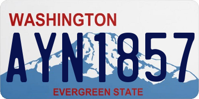 WA license plate AYN1857