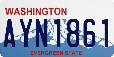WA license plate AYN1861
