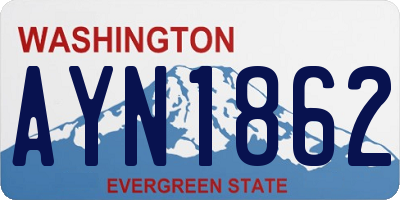 WA license plate AYN1862