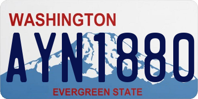 WA license plate AYN1880