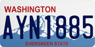 WA license plate AYN1885