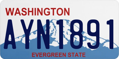 WA license plate AYN1891