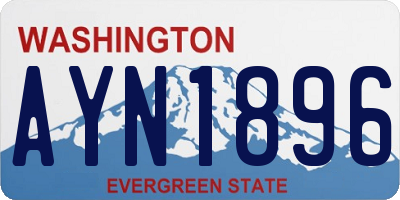 WA license plate AYN1896