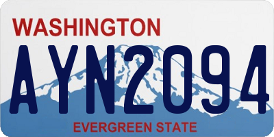 WA license plate AYN2094
