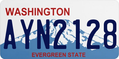 WA license plate AYN2128