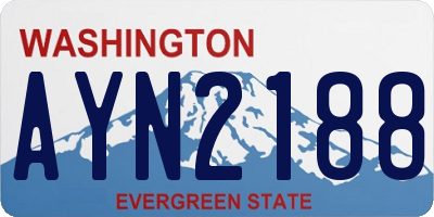WA license plate AYN2188