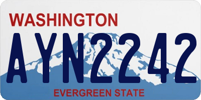 WA license plate AYN2242