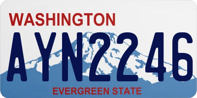 WA license plate AYN2246