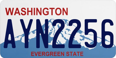 WA license plate AYN2256
