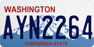 WA license plate AYN2264