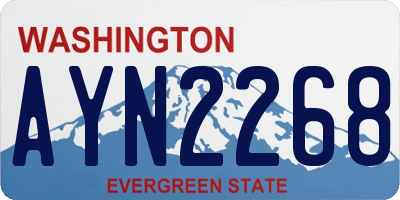 WA license plate AYN2268