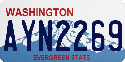 WA license plate AYN2269