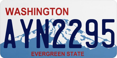 WA license plate AYN2295