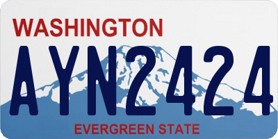 WA license plate AYN2424