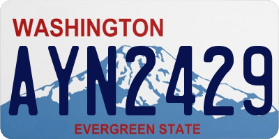 WA license plate AYN2429