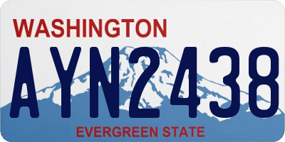 WA license plate AYN2438