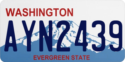 WA license plate AYN2439