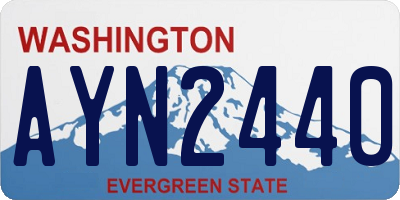WA license plate AYN2440