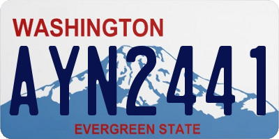 WA license plate AYN2441