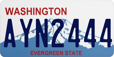 WA license plate AYN2444