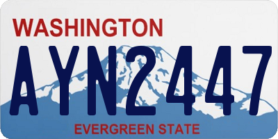 WA license plate AYN2447