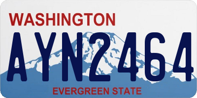WA license plate AYN2464