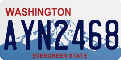 WA license plate AYN2468