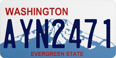 WA license plate AYN2471