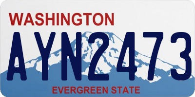 WA license plate AYN2473