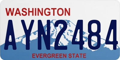 WA license plate AYN2484