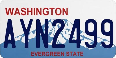 WA license plate AYN2499