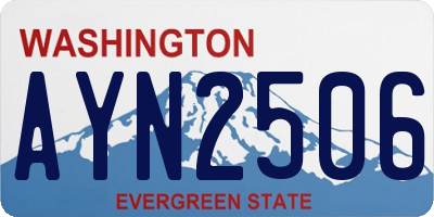 WA license plate AYN2506