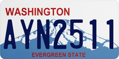 WA license plate AYN2511