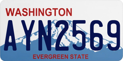 WA license plate AYN2569