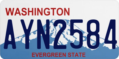 WA license plate AYN2584