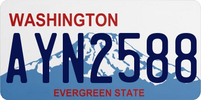 WA license plate AYN2588