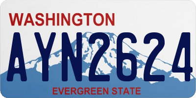 WA license plate AYN2624